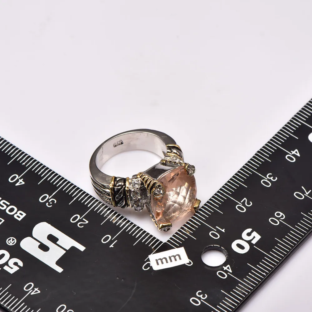 Hot Sale Morganite 925 Sterling Silver High Quantity Ring For Men and Women Size 6 7 8 9 10 F1441 3