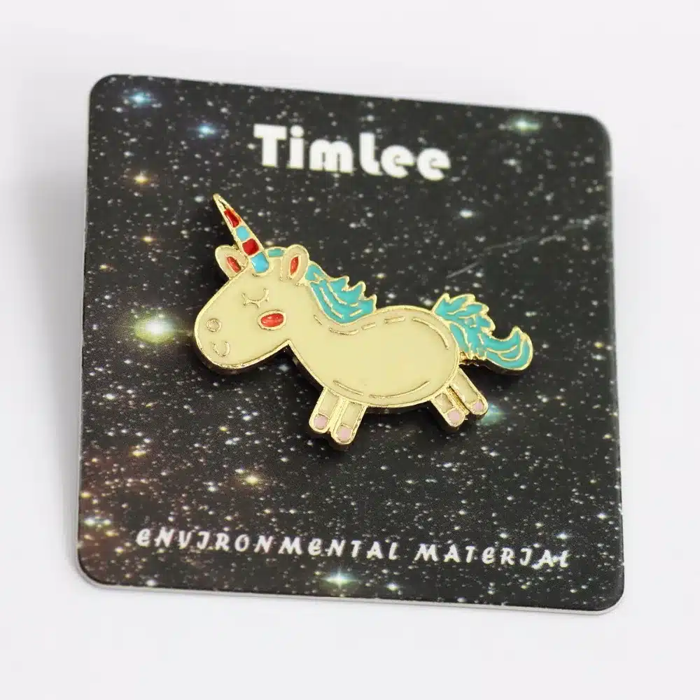 Timlee X223 New Cartoon Lovely Animals Unicorn Metal Brooch Pins Fashion Jewelry Wholesale 12