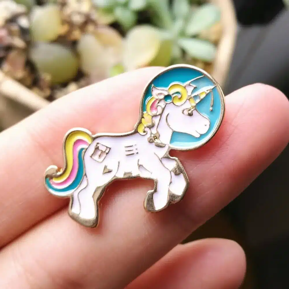 Timlee X303 Cute Van Gogh Heart Flag Tree Astronaut Rainbow Unicorn Pins Eyes Metal Brooch Pins, Fashion Jewelry Wholesale 13