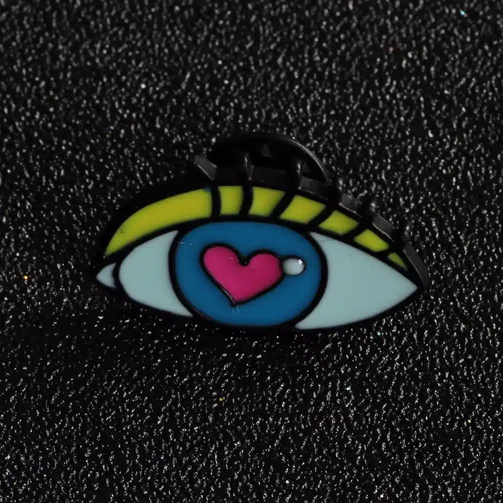 Timlee X303 Cute Van Gogh Heart Flag Tree Astronaut Rainbow Unicorn Pins Eyes Metal Brooch Pins, Fashion Jewelry Wholesale 20