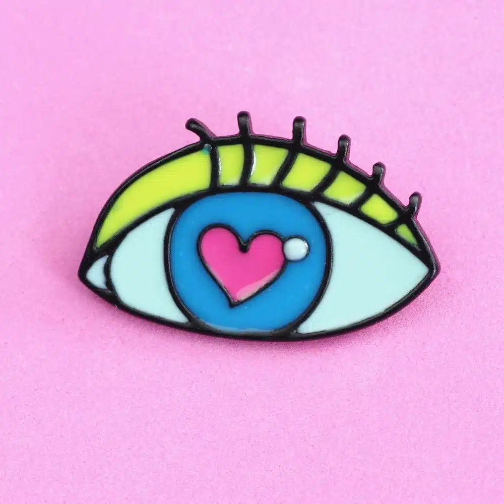 Timlee X303 Cute Van Gogh Heart Flag Tree Astronaut Rainbow Unicorn Pins Eyes Metal Brooch Pins, Fashion Jewelry Wholesale 27
