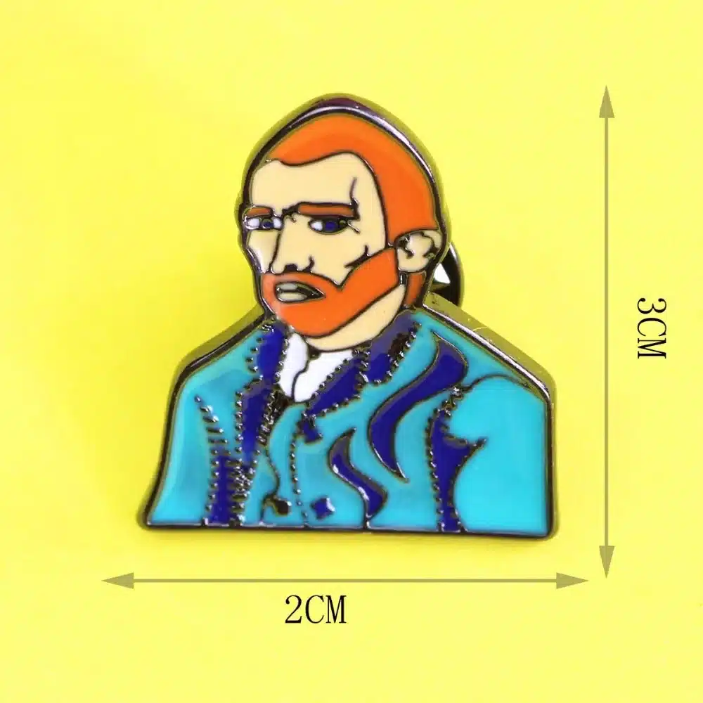 Timlee X303 Cute Van Gogh Heart Flag Tree Astronaut Rainbow Unicorn Pins Eyes Metal Brooch Pins, Fashion Jewelry Wholesale 37