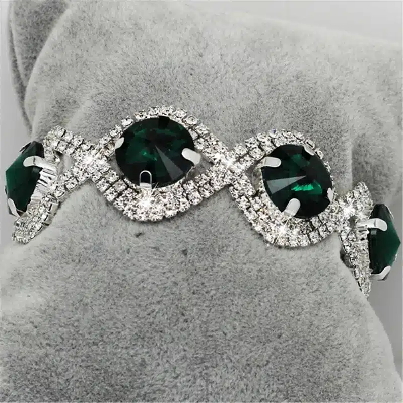 Fashion Wedding Bridal Jewelry Sets For Women Rhinestone Austrian Crystal Jewelry Set Bracelet Earrings Set Indian Accessories 25