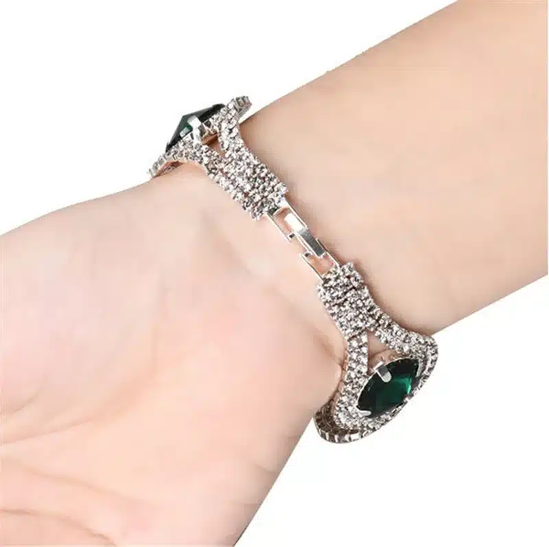 Fashion Wedding Bridal Jewelry Sets For Women Rhinestone Austrian Crystal Jewelry Set Bracelet Earrings Set Indian Accessories 29
