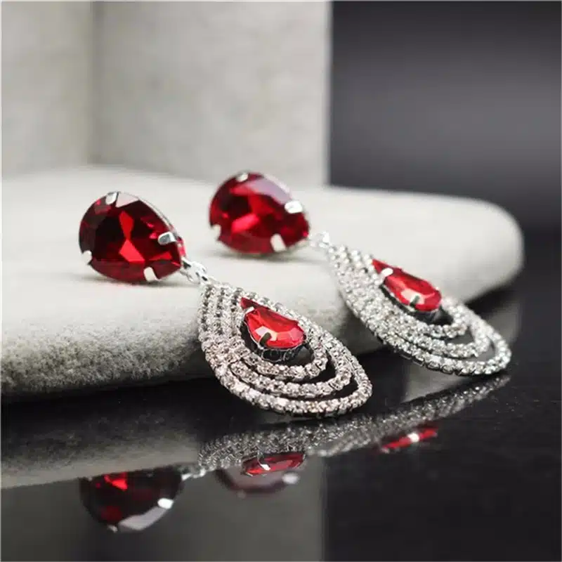 Fashion Wedding Bridal Jewelry Sets For Women Rhinestone Austrian Crystal Jewelry Set Bracelet Earrings Set Indian Accessories 32