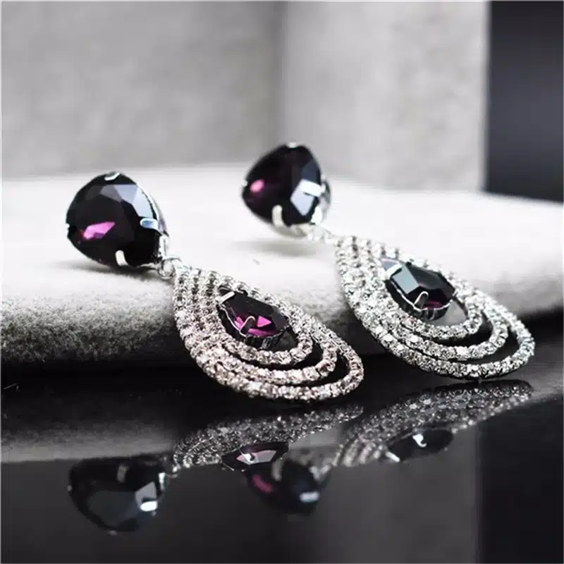 Fashion Wedding Bridal Jewelry Sets For Women Rhinestone Austrian Crystal Jewelry Set Bracelet Earrings Set Indian Accessories 33
