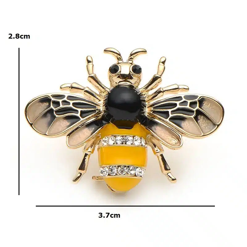Wuli&baby Insect Bee Brooches Pines Metalicos Enamel Pins Metal Insect Brooche Banquet Broche Gift Hat Scarf Collar Cuff Pins 10