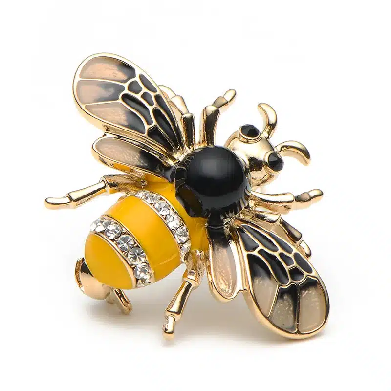 Wuli&baby Insect Bee Brooches Pines Metalicos Enamel Pins Metal Insect Brooche Banquet Broche Gift Hat Scarf Collar Cuff Pins 11