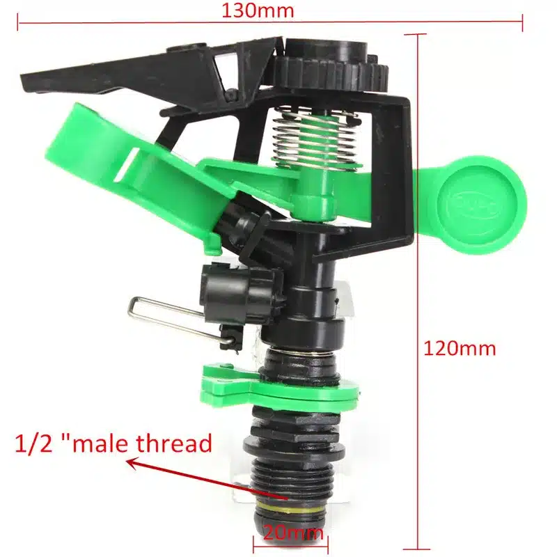 Tripod Impulse Sprinkler Pulsating Telescopic Watering Lawn Yard and Garden 4
