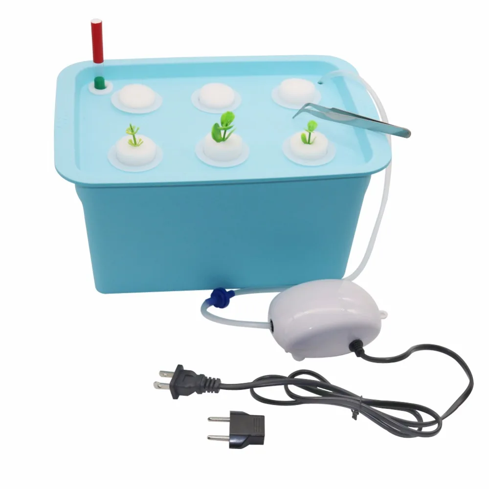 1 sets 220V/110V Plant Site Hydroponic Systems 6 Holes nursery pots Soilless cultivation plant seedling Grow Kit 12
