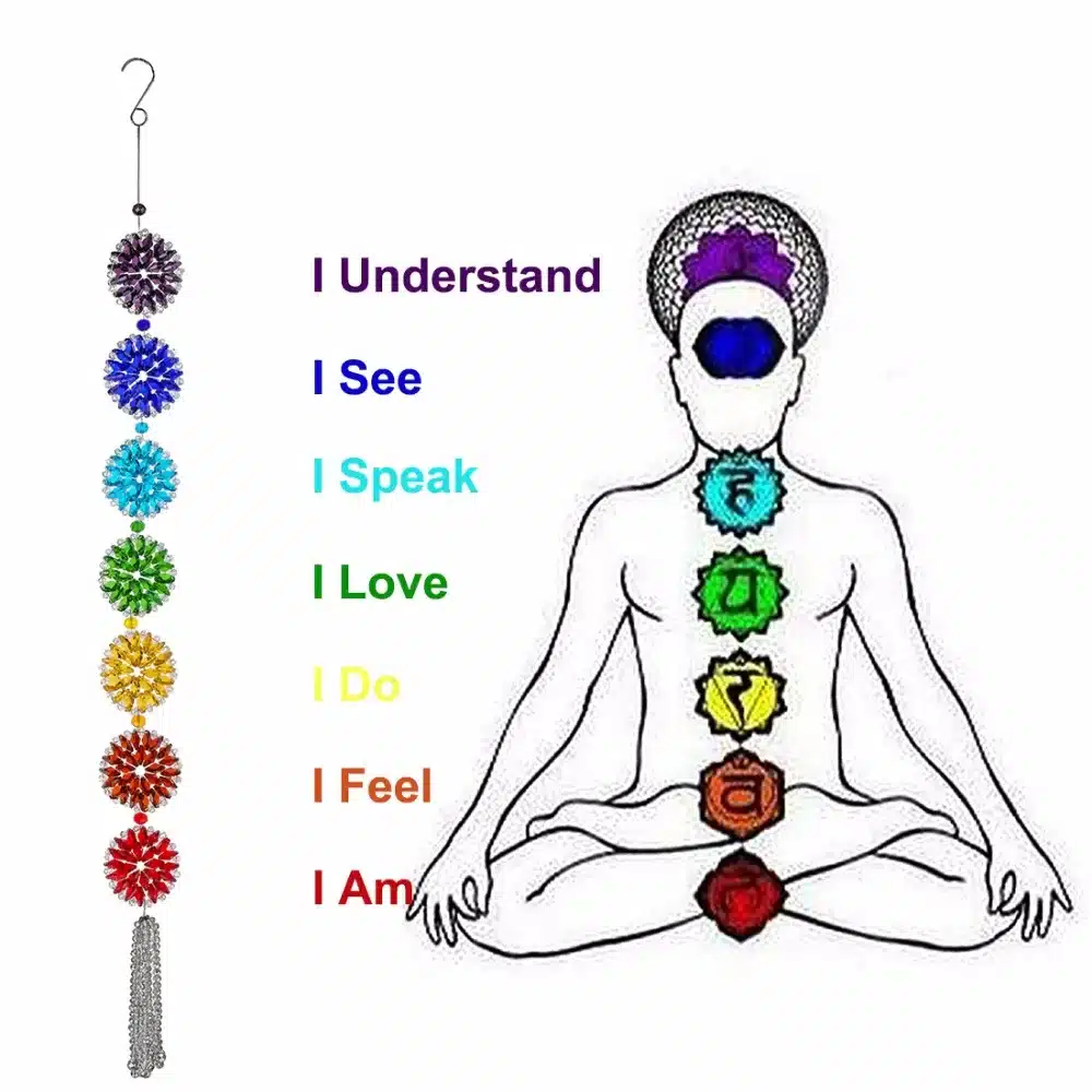 H&D Crystal Rainbow Chakra Muladhar Dream Catcher Octagonal Pendants Wall Hanging Decoration Ornament Fengshui Home Party Decor 16
