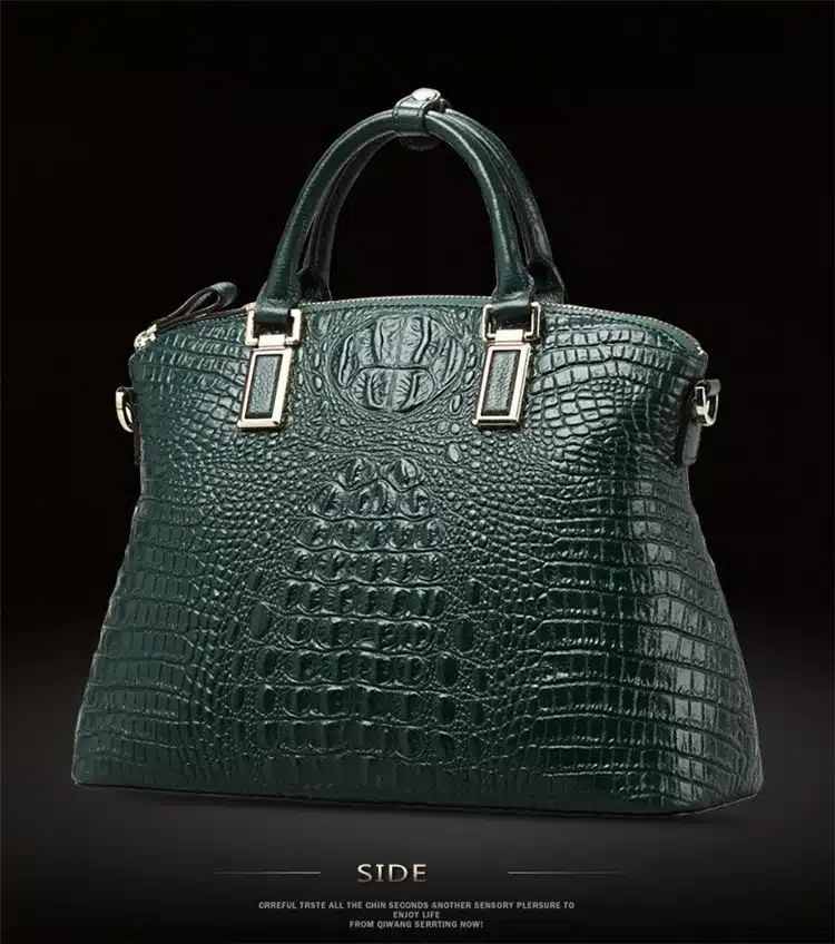 Qiwang Authentic Women Crocodile Bag 100% Genuine Leather Women Handbag Hot Selling Tote Women Bag Large Brand Bags Luxury 23