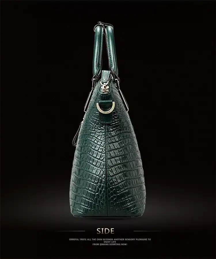 Qiwang Authentic Women Crocodile Bag 100% Genuine Leather Women Handbag Hot Selling Tote Women Bag Large Brand Bags Luxury 24
