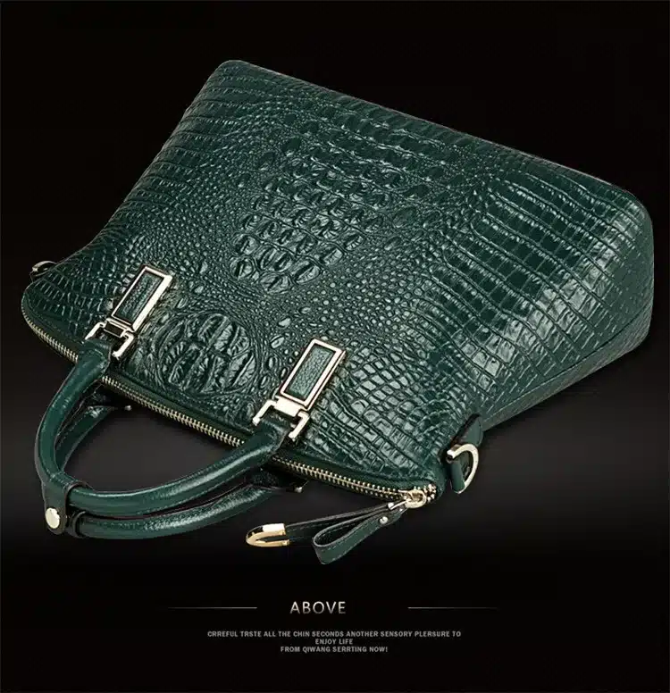 Qiwang Authentic Women Crocodile Bag 100% Genuine Leather Women Handbag Hot Selling Tote Women Bag Large Brand Bags Luxury 25