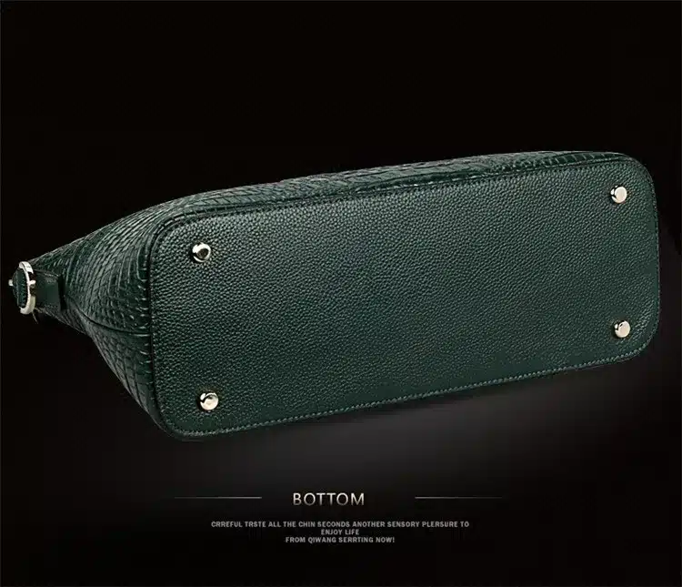 Qiwang Authentic Women Crocodile Bag 100% Genuine Leather Women Handbag Hot Selling Tote Women Bag Large Brand Bags Luxury 26