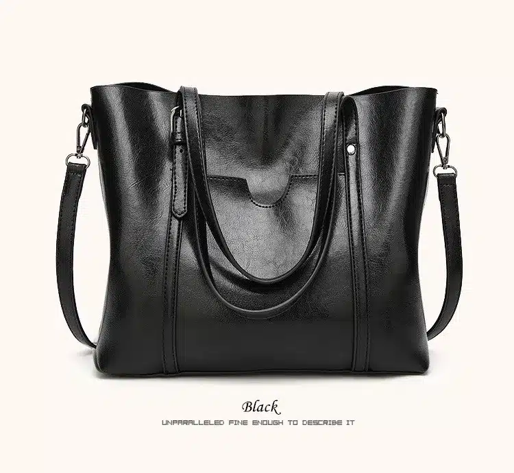 Women bag Oil wax Women's Leather Handbags Luxury Lady Hand Bags With Purse Pocket Women messenger bag Big Tote Sac Bolsos Mujer 28