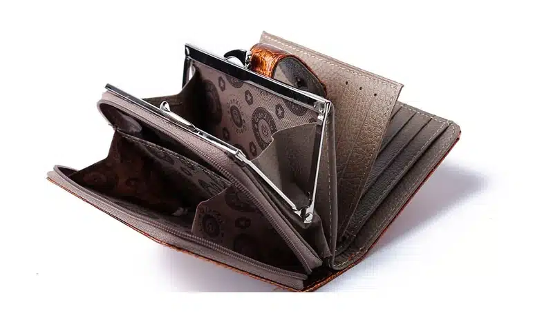 Fashion Real Patent Leather Women Short Wallets Small Wallet Coin Pocket Credit Card Wallet Female Purses Money Clip Gold color 16