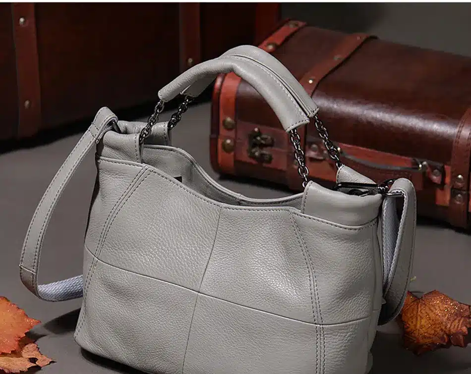 Best Special Offer New Bucket Quality Genuine Leather Women Handbags 2017 Brand Tote Bag Plaid Top-handle Famous Designer Totes 23