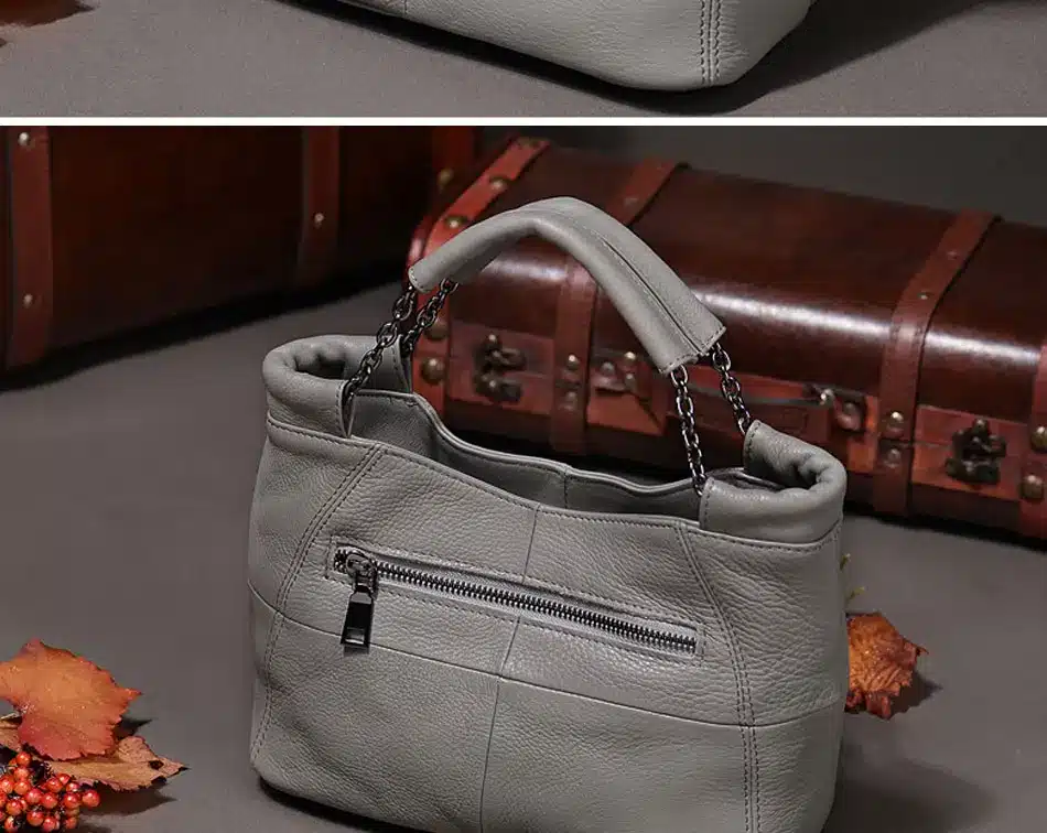 Best Special Offer New Bucket Quality Genuine Leather Women Handbags 2017 Brand Tote Bag Plaid Top-handle Famous Designer Totes 24