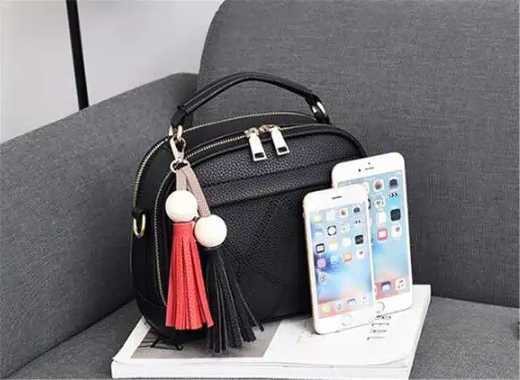 DIDA BEAR Women Small Leather Shoulder bags Girls Crossbody Messenger bag Lady Handbag and Purse Femme Sac A Epaule bolso Black 15