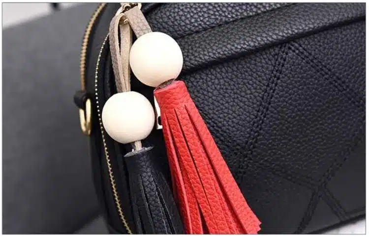 DIDA BEAR Women Small Leather Shoulder bags Girls Crossbody Messenger bag Lady Handbag and Purse Femme Sac A Epaule bolso Black 23