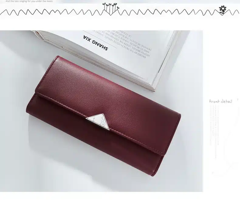 2018 Brand Lovely Leather Long Women Wallet Girls Change Clasp Purse Female Money Coin Card Holders Lady Clutch Wallets Carteras 23