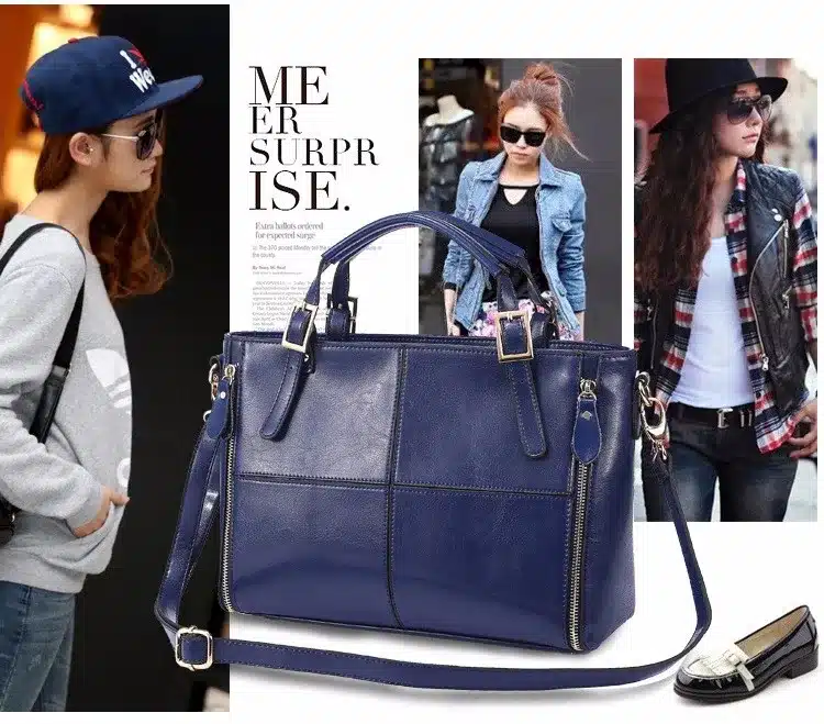 Fashion patchwork designer cattle split leather bags women handbag brand high quality ladies shoulder bags women bag WLHB974 5