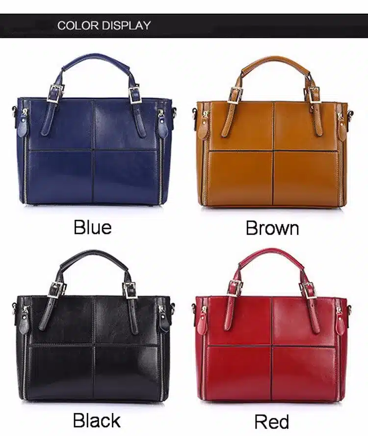 Fashion patchwork designer cattle split leather bags women handbag brand high quality ladies shoulder bags women bag WLHB974 6