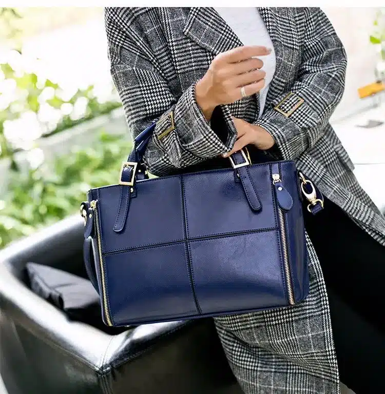 Fashion patchwork designer cattle split leather bags women handbag brand high quality ladies shoulder bags women bag WLHB974 7