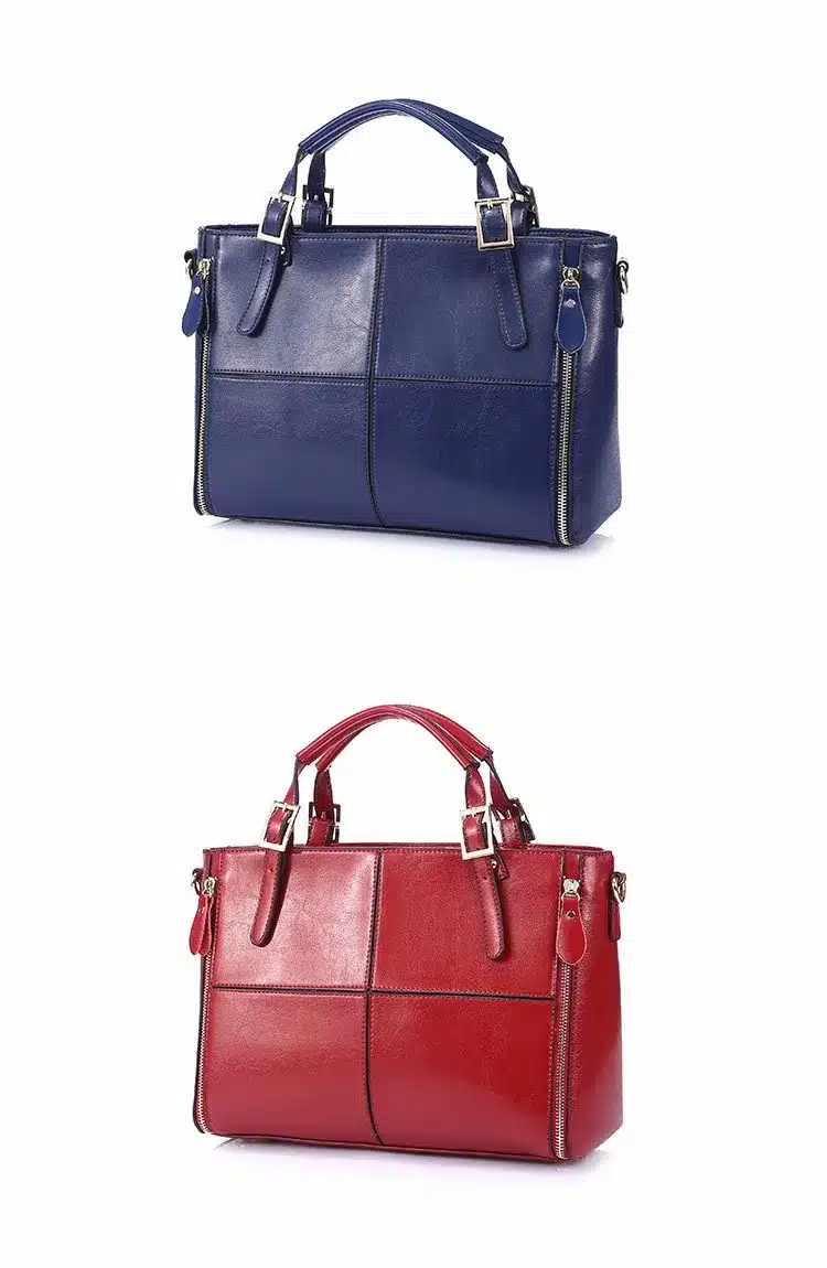 Fashion patchwork designer cattle split leather bags women handbag brand high quality ladies shoulder bags women bag WLHB974 14