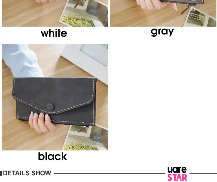 2017 matte leather women's wallet zipper bag vintage female wallet purse fashion card holder phone pocket long women wallet 15
