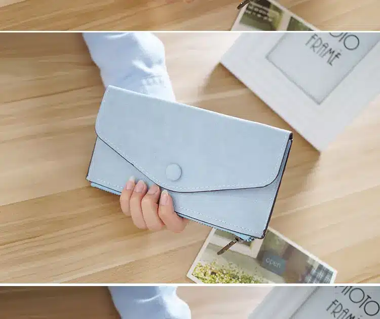 2017 matte leather women's wallet zipper bag vintage female wallet purse fashion card holder phone pocket long women wallet 24