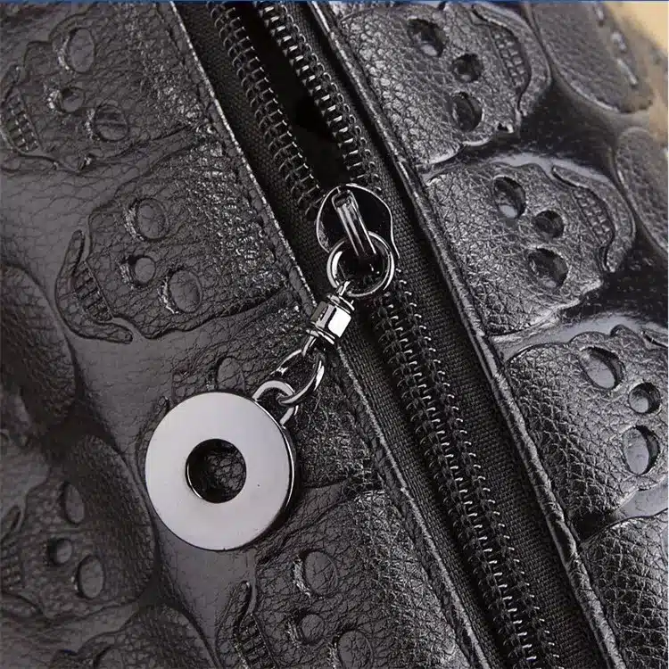 HISUELY 2017 Vintage Skull Shoulder Bags Women Bucket Pu Leather With Silk Female Black Handbags Ladies Casual Chain Tote Bag 21