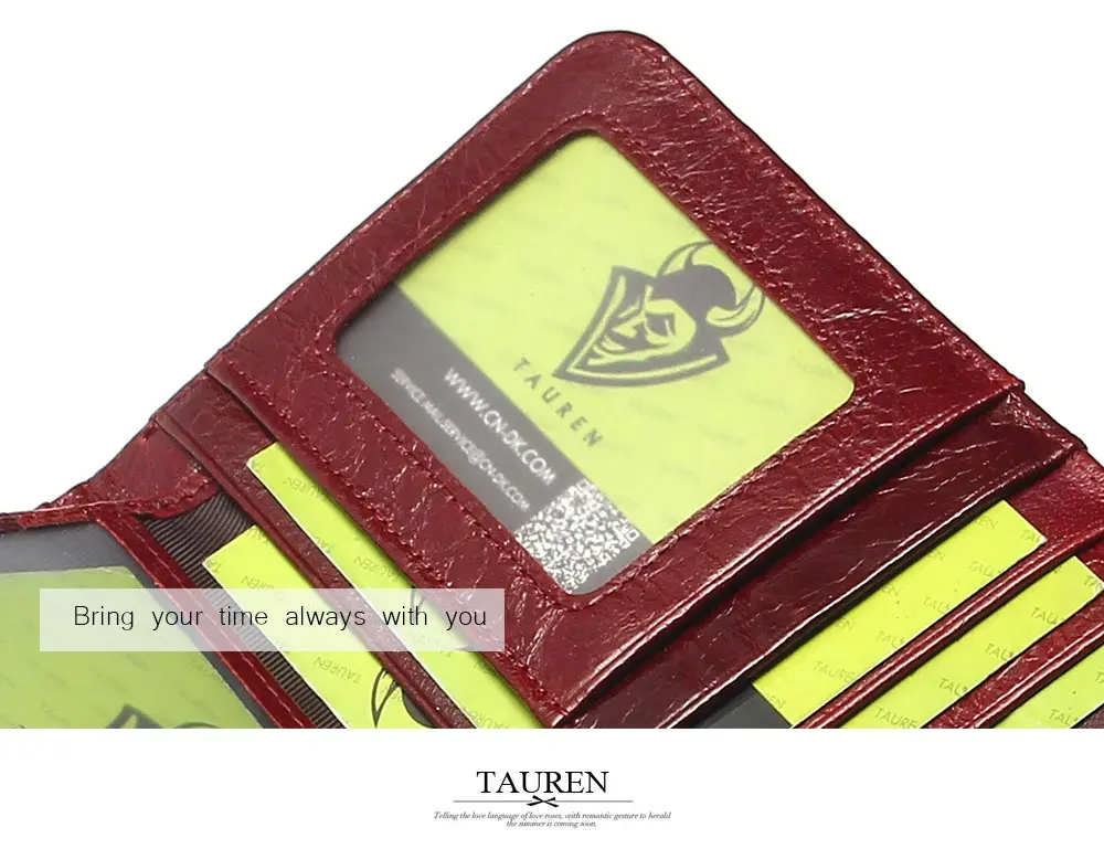 2018 New Style Layer Of Import Oil Wax Cowhide Medium Paragraph Buckle Leather Wallet Women's High Quality Purse 22