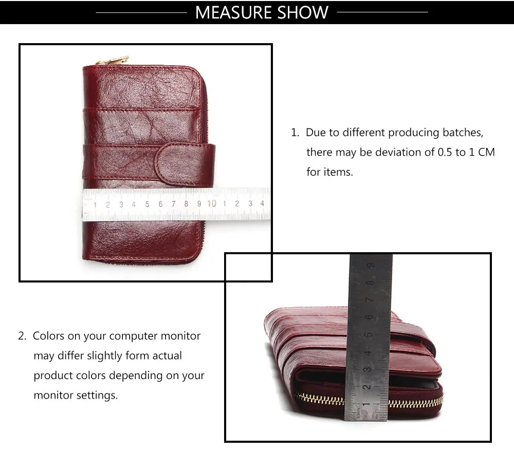 2018 New Style Layer Of Import Oil Wax Cowhide Medium Paragraph Buckle Leather Wallet Women's High Quality Purse 26