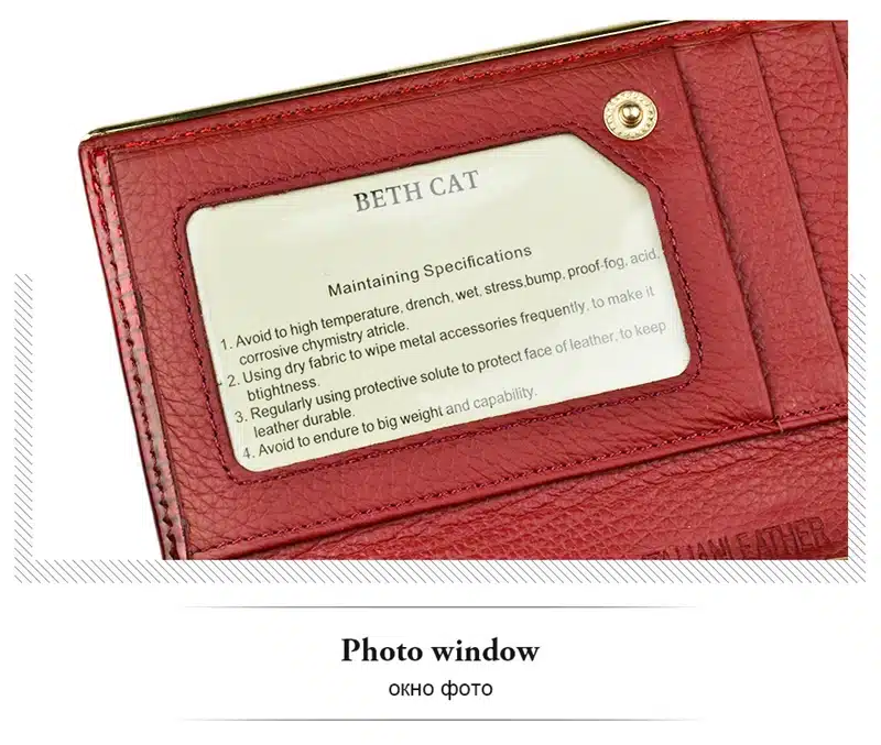 Beth Cat Women Genuine Leather Wallet Female Hasp Alligator Cowhide Long Wallet Cards Holder Clutch Bag Fashion Ladies Purses 15