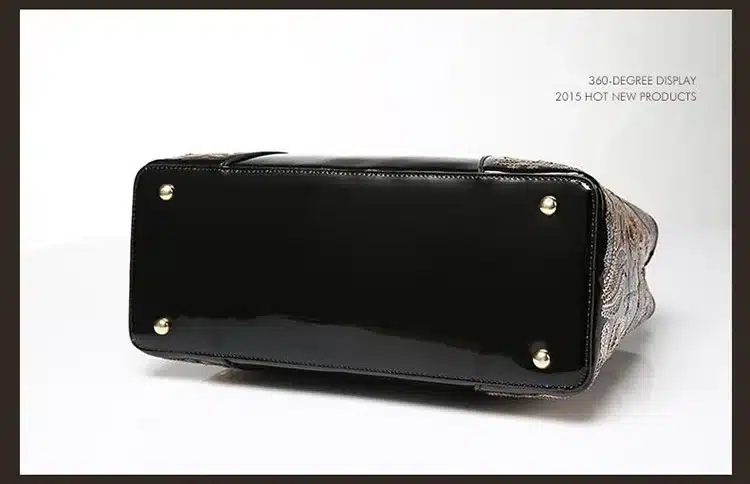New Luxury Europe Fashion Women Bag Embroidery Sequined Chains Patent Leather Famous Brand Shoulder Handbag Ladies Messenger Ba 30