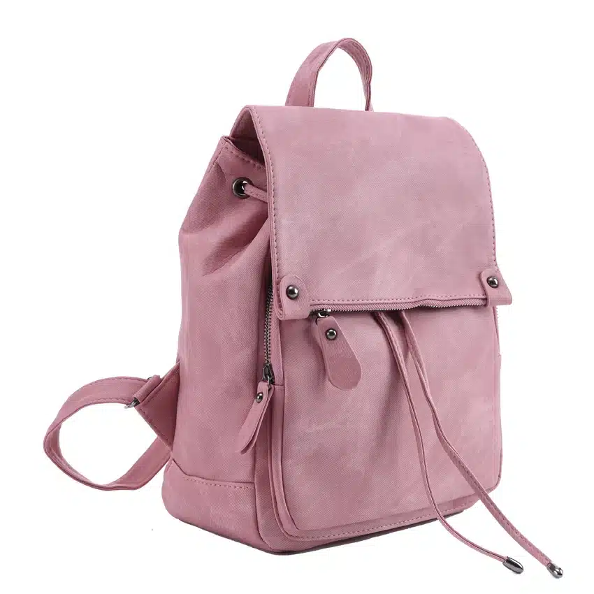 DIDA BEAR Brand Women Leather Backpacks School Bag for Teenage Girls Female Fashion Rucksack Mochila Grey Black Travel Backpack 5