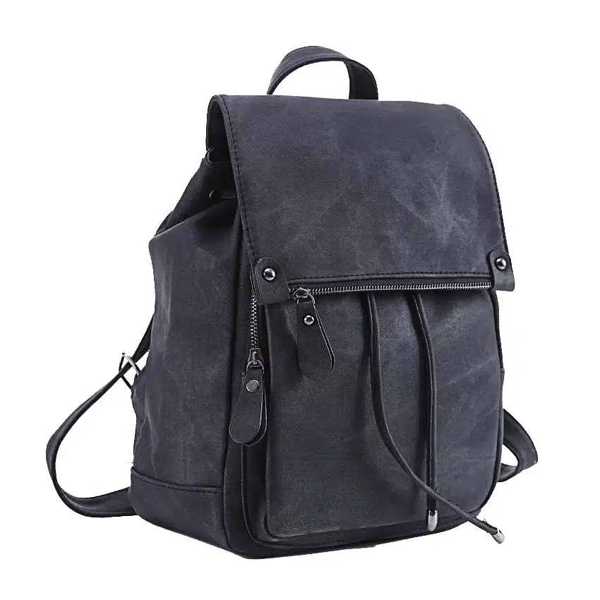 DIDA BEAR Brand Women Leather Backpacks School Bag for Teenage Girls Female Fashion Rucksack Mochila Grey Black Travel Backpack 9