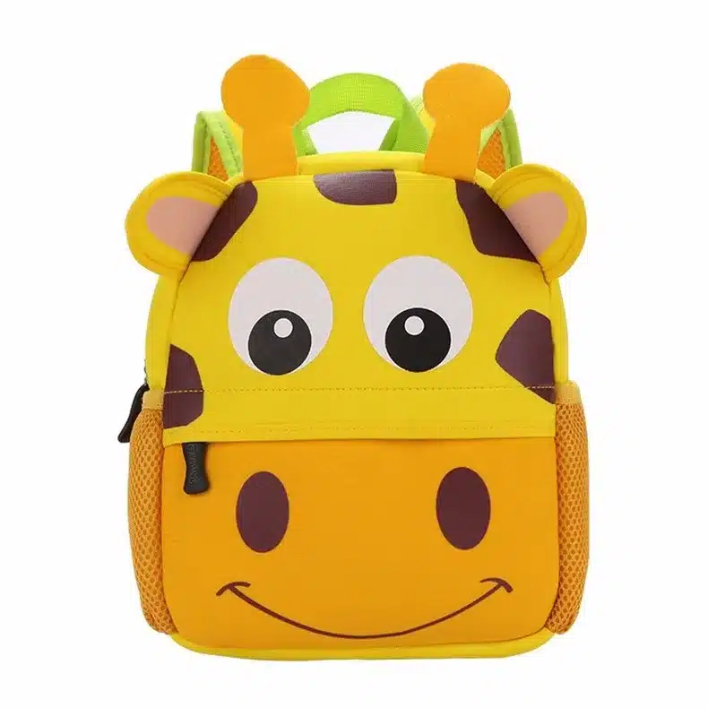 Children 3D Cute Animal Design Backpack Toddler Kid Neoprene School Bags Kindergarten Cartoon Comfortable Bag Giraffe Monkey Owl 3