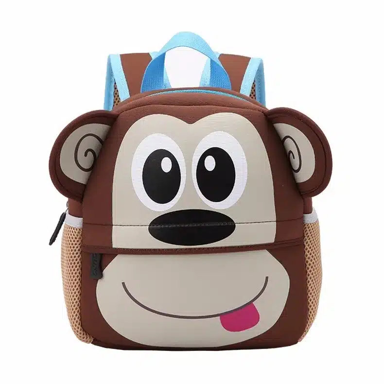 Children 3D Cute Animal Design Backpack Toddler Kid Neoprene School Bags Kindergarten Cartoon Comfortable Bag Giraffe Monkey Owl 10