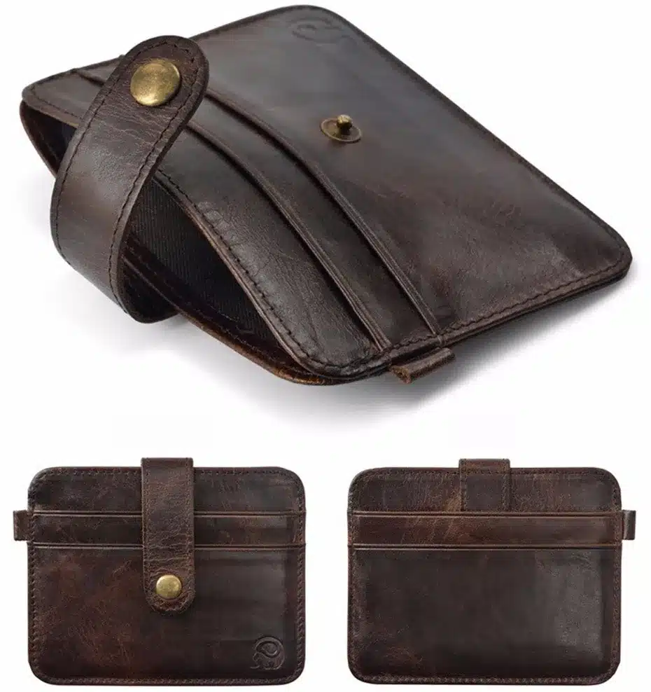 Slim leather multi-card-bit pack bag men Wallet Creadit Card Holder bank cardholder leather cow pickup package bus card holder 24