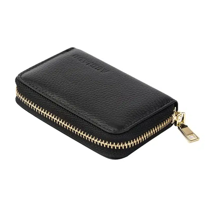 AGBIADD Women's Zipper Cute Wallets Small Red Purse Ladies Fashion Genuine Leather Credit Card Holder B584 10