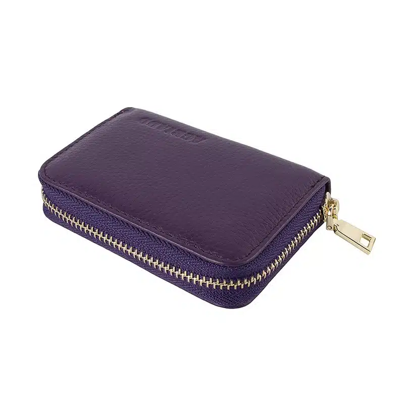 AGBIADD Women's Zipper Cute Wallets Small Red Purse Ladies Fashion Genuine Leather Credit Card Holder B584 15