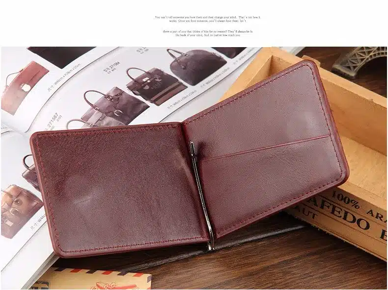 Fashion Slim Mini Money Clips Unisex Cash Clips Men's Wallet Black Small Cion Purse women bag Coffee Casual boy's magic wallet 8