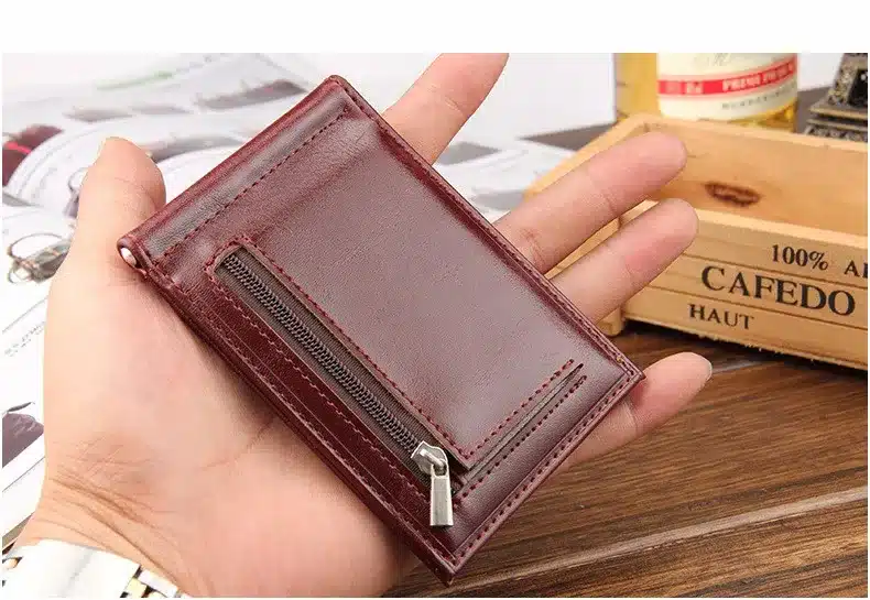 Fashion Slim Mini Money Clips Unisex Cash Clips Men's Wallet Black Small Cion Purse women bag Coffee Casual boy's magic wallet 10