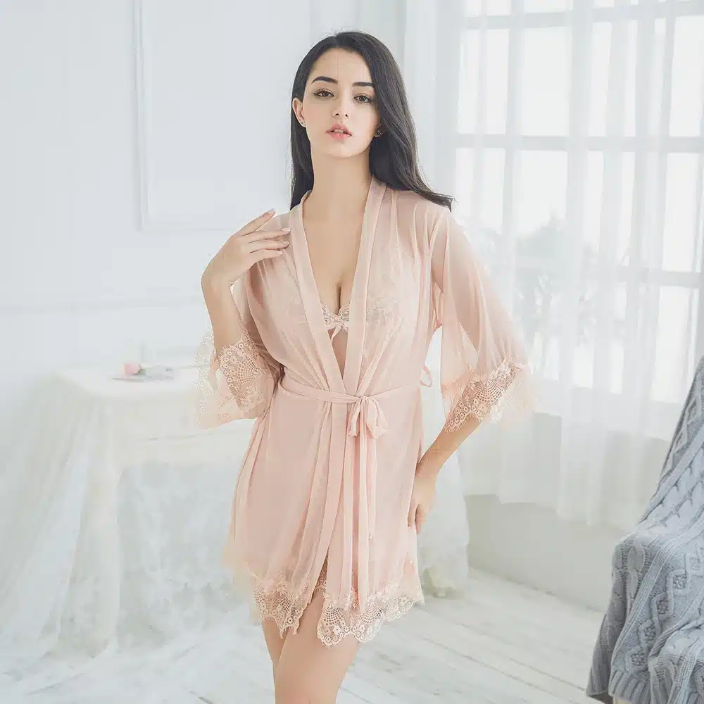 2017 New Women Nightdress Sexy Lingerie Lace dress V-Neck Woman Sexy Nightgown Sleepwear Chemise Sexy Lingerie Free Shipping 4