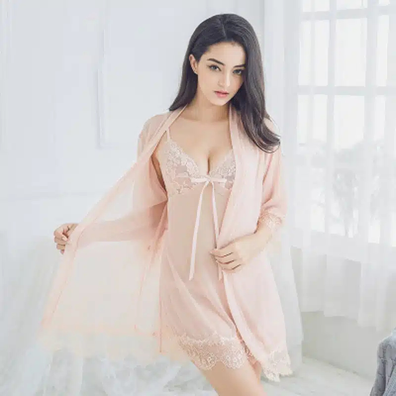 2017 New Women Nightdress Sexy Lingerie Lace dress V-Neck Woman Sexy Nightgown Sleepwear Chemise Sexy Lingerie Free Shipping 17