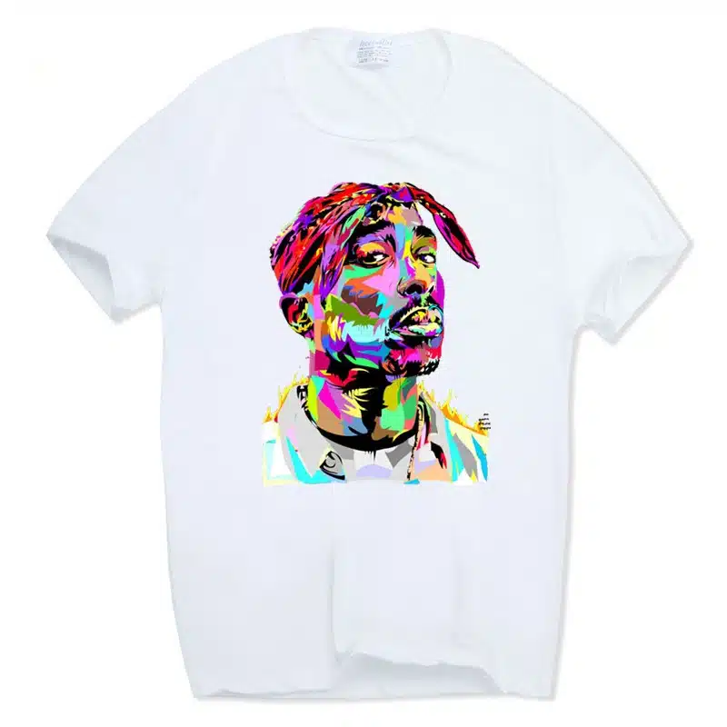 Hecoolba 2017 Men's print tupac 2pac T-shirt Short sleeve O-Neck White Tshirt Hip Hop Swag harajuku Streetwear T shirt HCP287 7