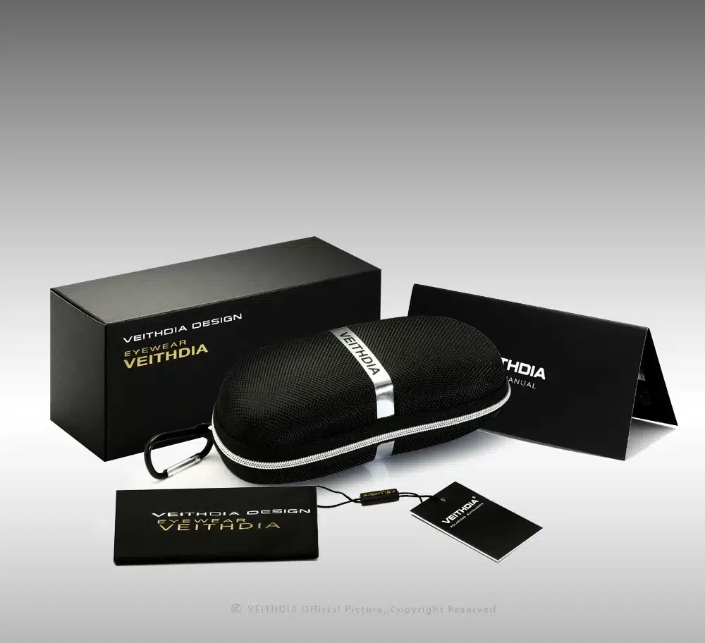 VEITHDIA Retro Aluminum Magnesium Brand Men's Sunglasses Polarized Lens Vintage Eyewear Accessories Sun Glasses For Men 6623 9